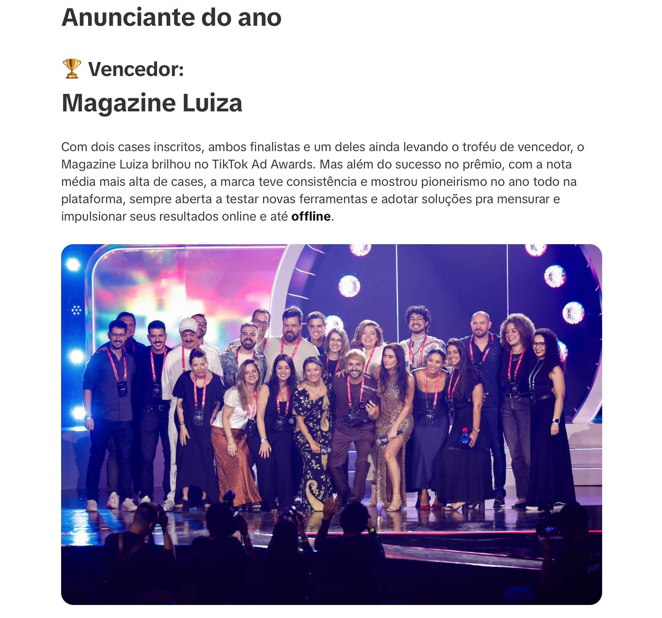 anunciante do ano